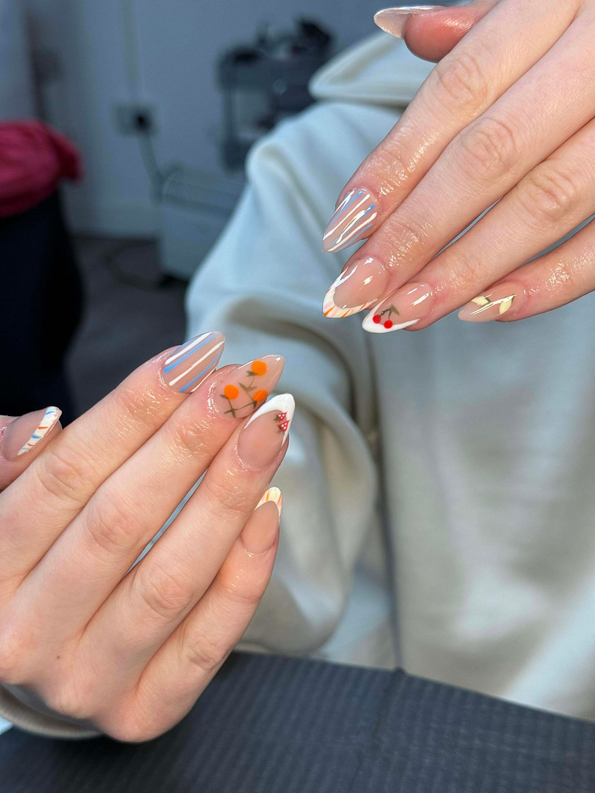 Spring Casual Visual Idea — Acrylic Nails