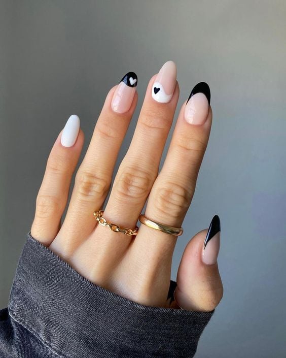 Valentines Visual Idea Valentines Visual Idea — Black Nails