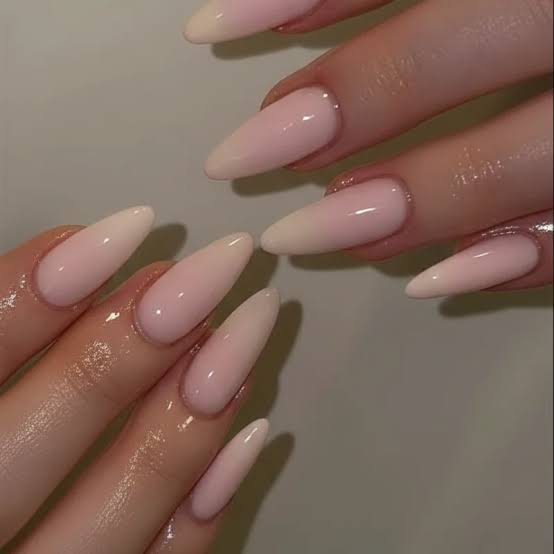 Milky Pink to White Ombre — Milky Nails