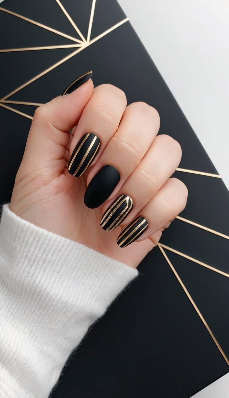 25 Matte Black Nail Art Ideas: Bold Designs for a Modern Look - We Heart Nail Designs