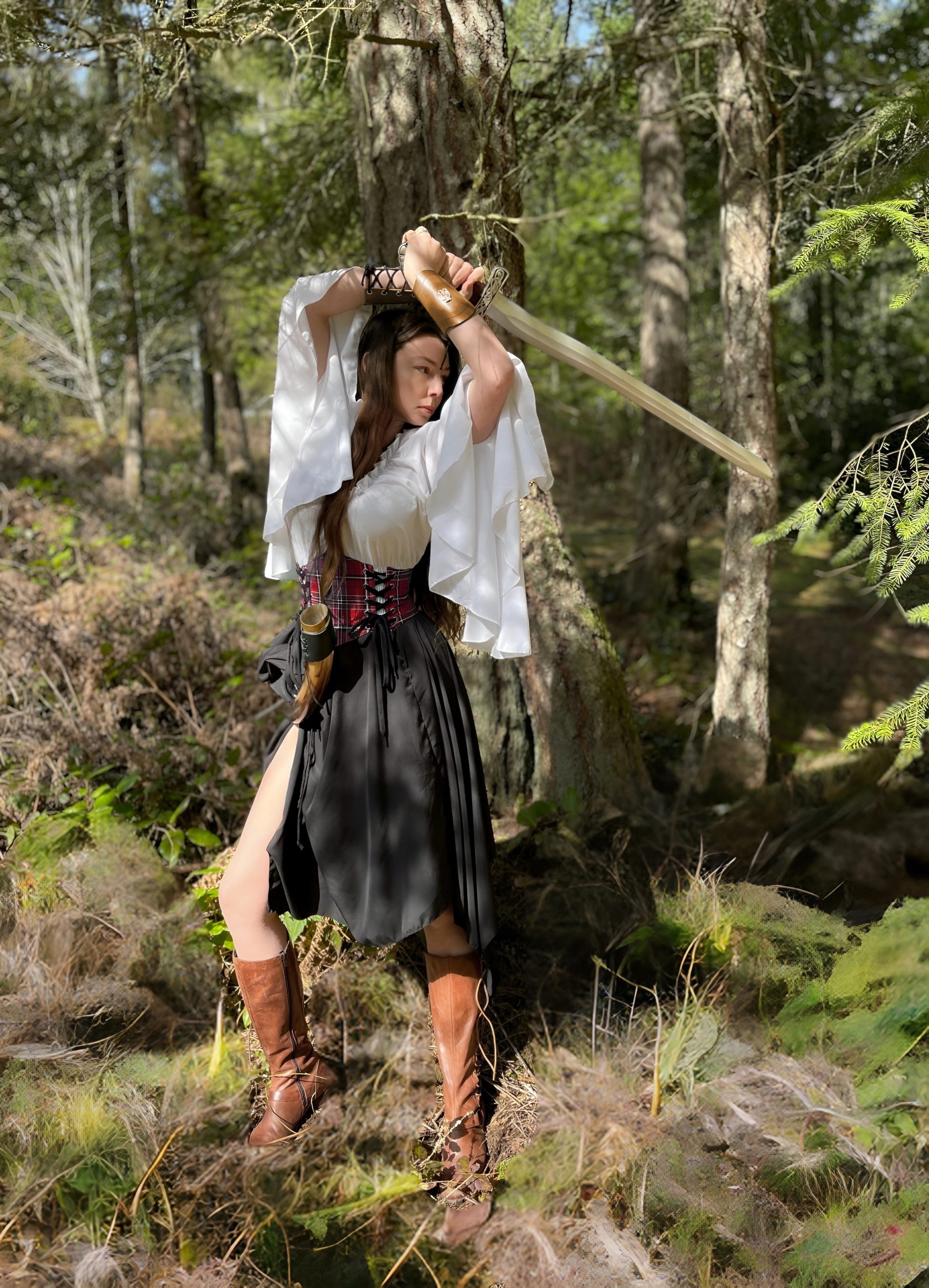 Brown Knee-High Boots Outfit Idea — Renaissance Faire Outfits
