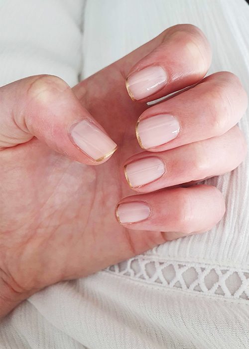 Gold Visual Idea Gold Visual Idea — Micro French Nails