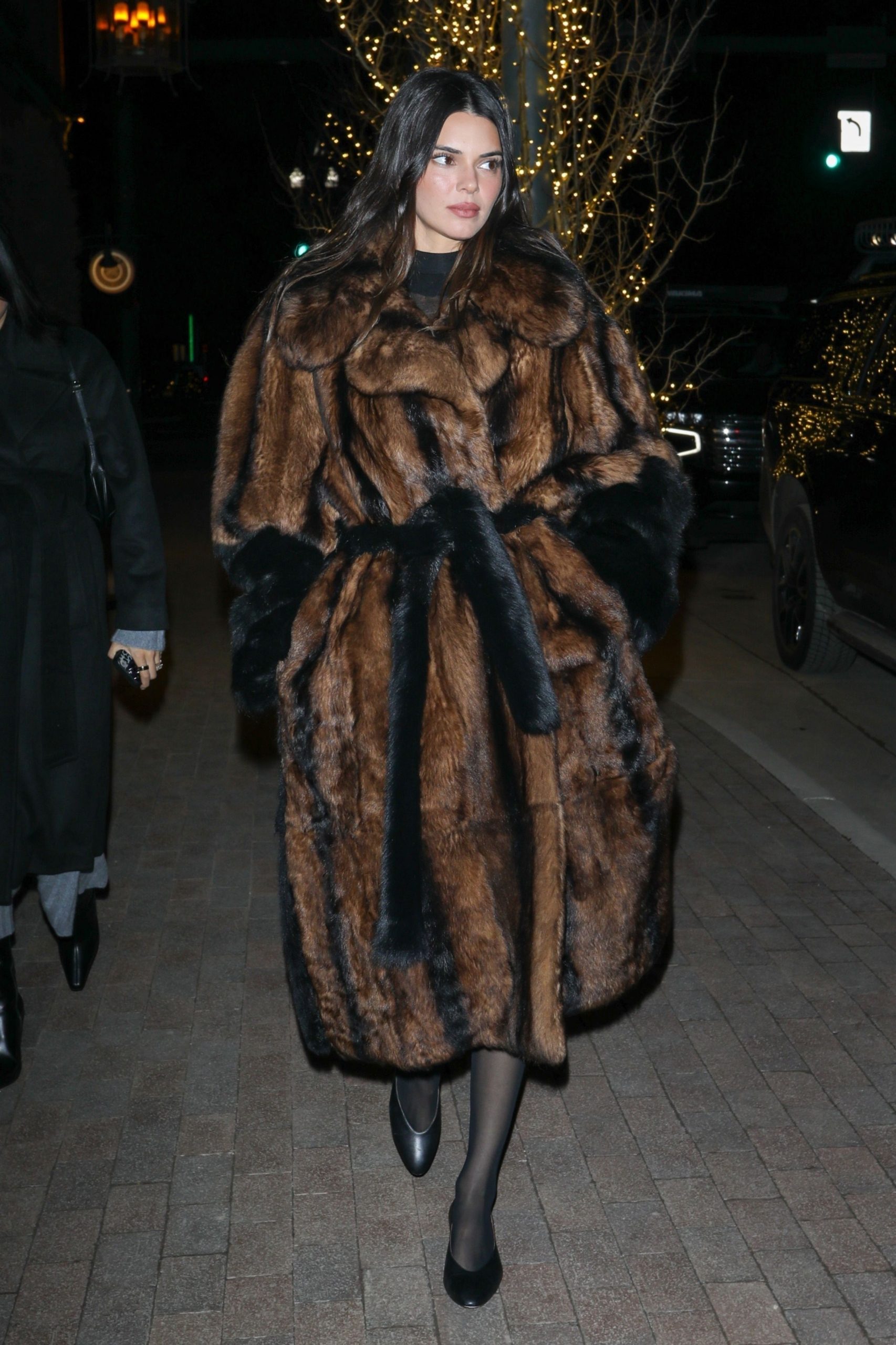 Voluminous Fur Coat with Belted Silhouette Voluminous Fur Coat with Belted Silhouette — Mob Wife Outfits