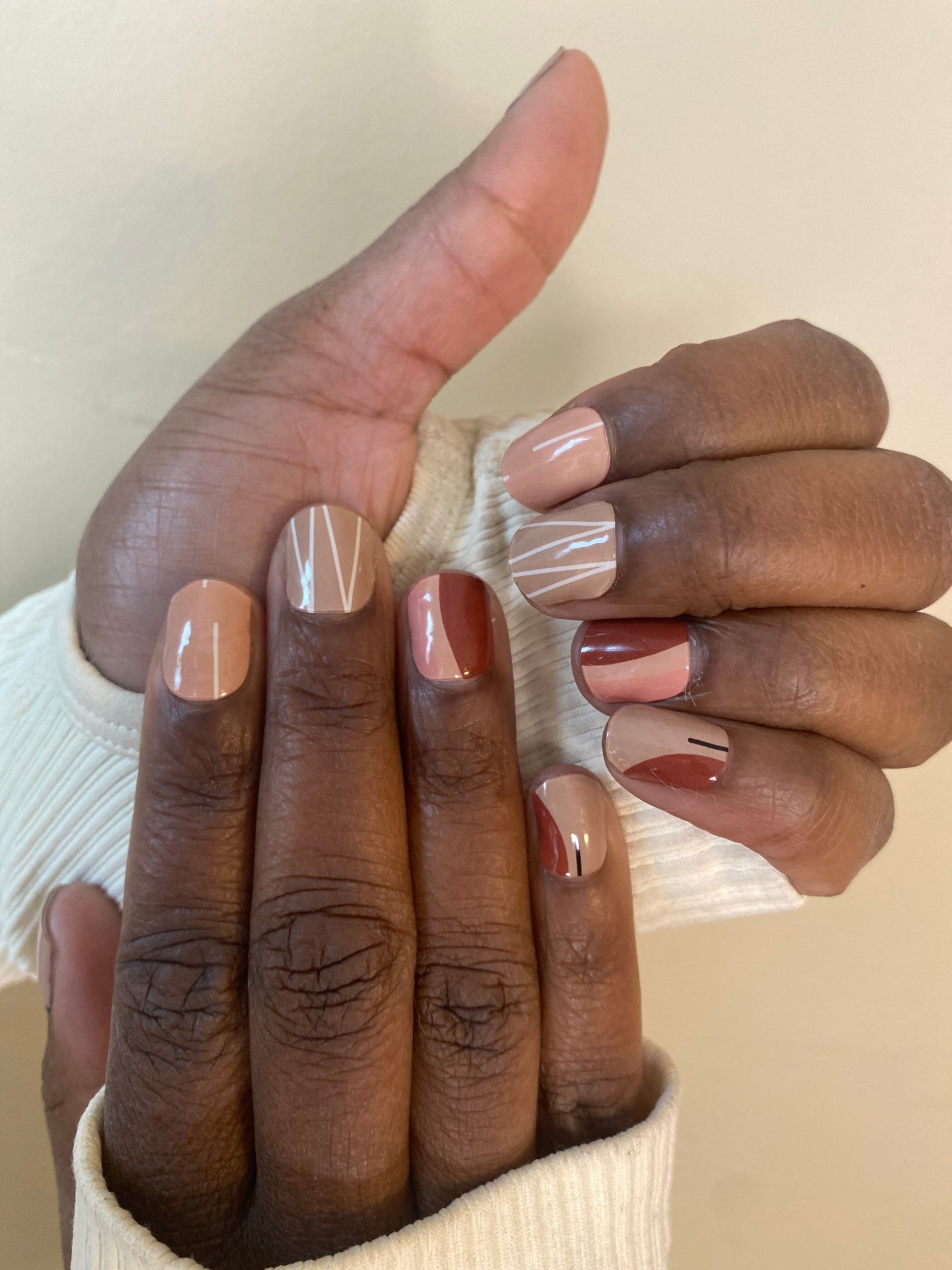 Abstract Geometric Mix Colors Abstract Geometric Mix Colors — Nails for Brown Skin