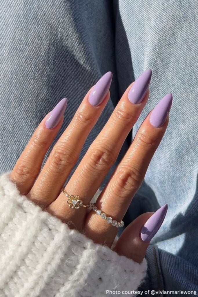Sharp Stiletto Medium Lavender Sharp Stiletto Medium Lavender — Lavender Nails