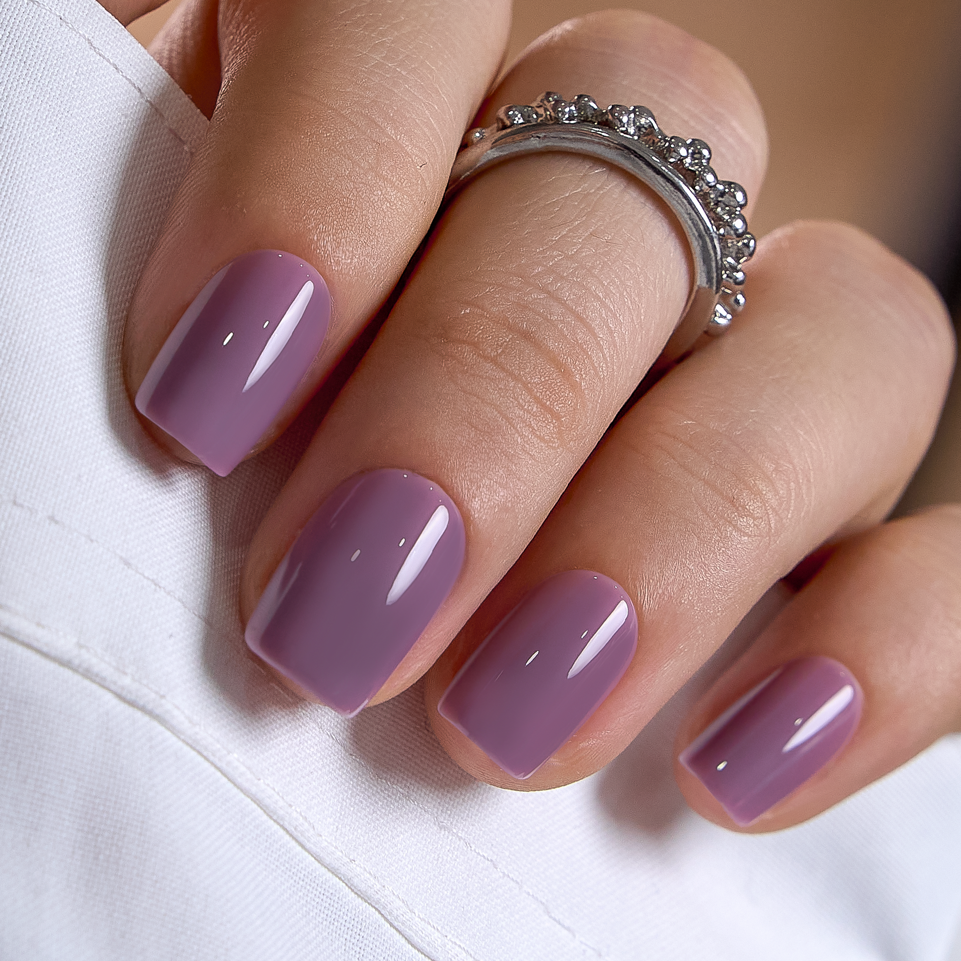 Dusty Purple Cool Toned Squoval Nails Dusty Purple Cool Toned Squoval Nails — Purple Nails
