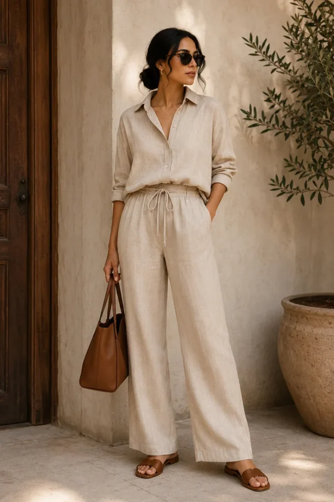 Effortless Resort Style: Matching Linen Set Effortless Resort Style: Matching Linen Set — Classy Outfits