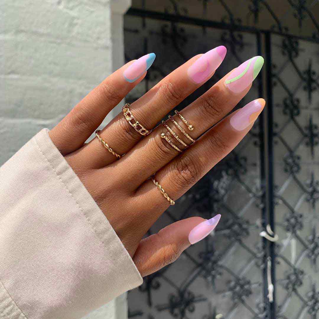 Glossy Visual Idea — Pastel Nails