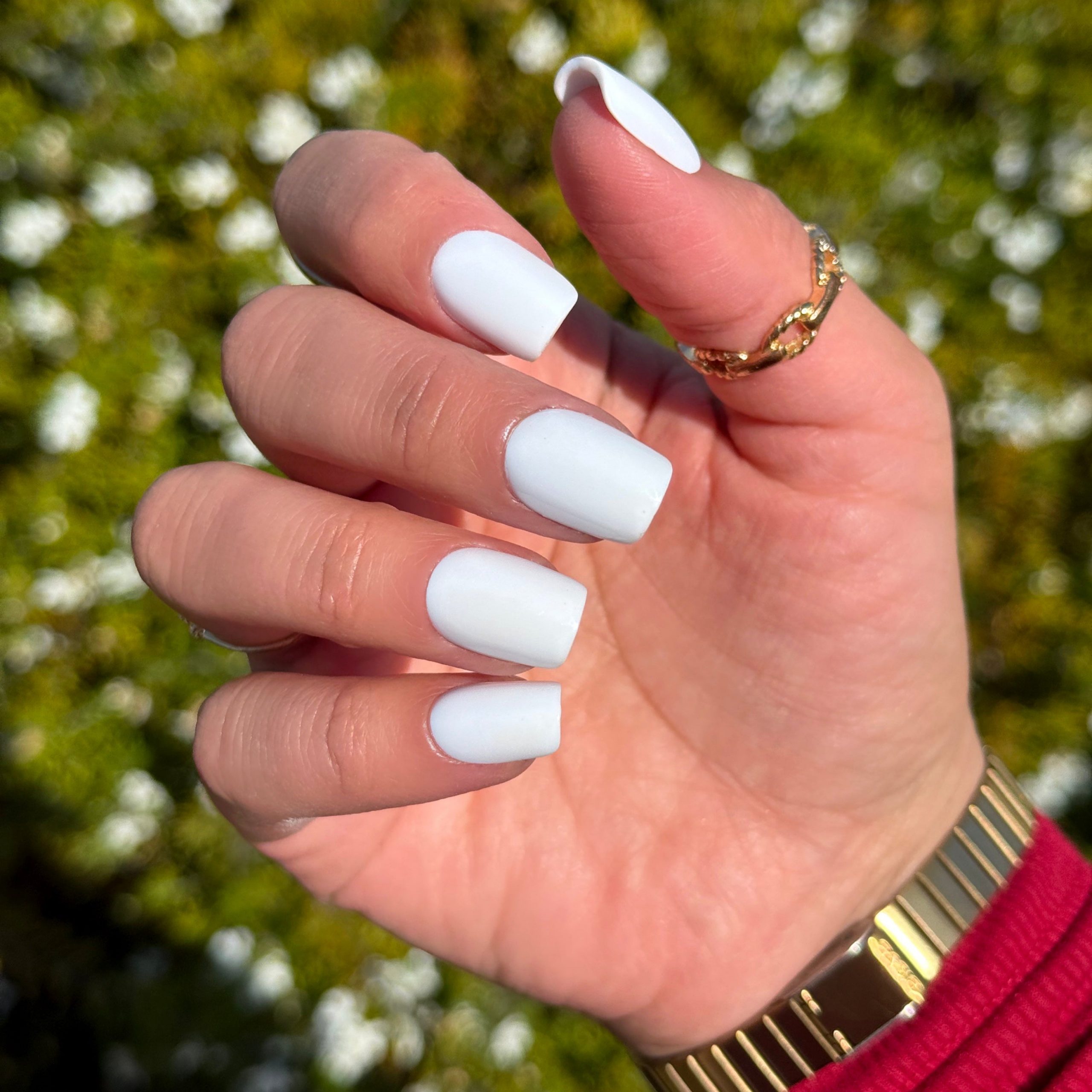 Simple Glossy White Short Square Nails Simple Glossy White Short Square Nails — White Nails