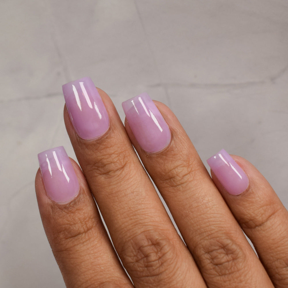 Sheer Lavender Jelly Square Nails Sheer Lavender Jelly Square Nails — Lavender Nails