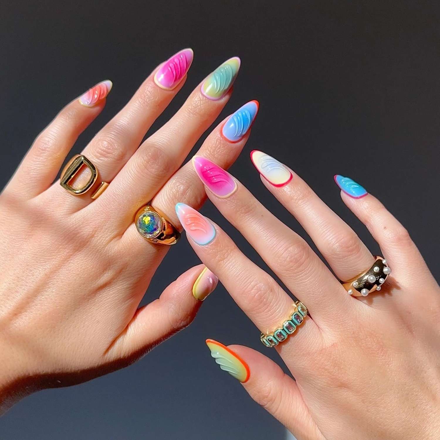 Multi-Colored Airbrush Gradients — Airbrush Nails