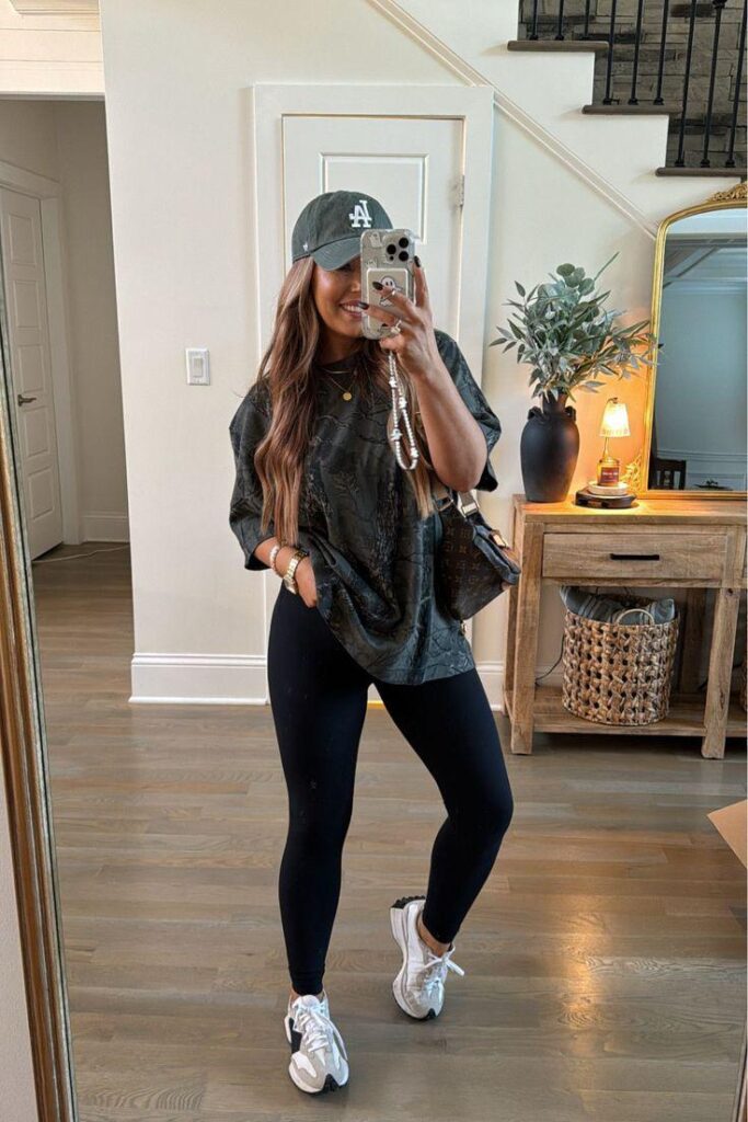 Graphic Tee and Leggings for Comfort — Mom Outfits