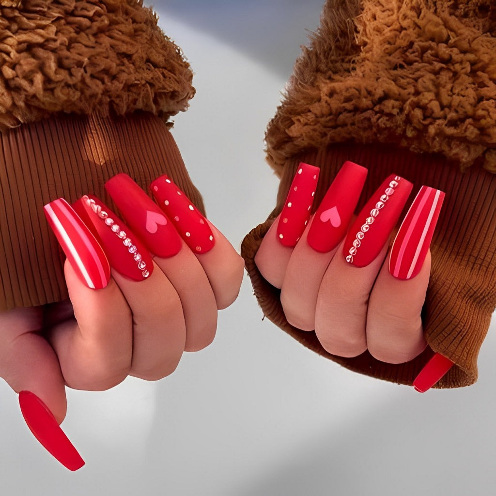 Valentines Playful Visual Idea Valentines Playful Visual Idea — Baddie Nails