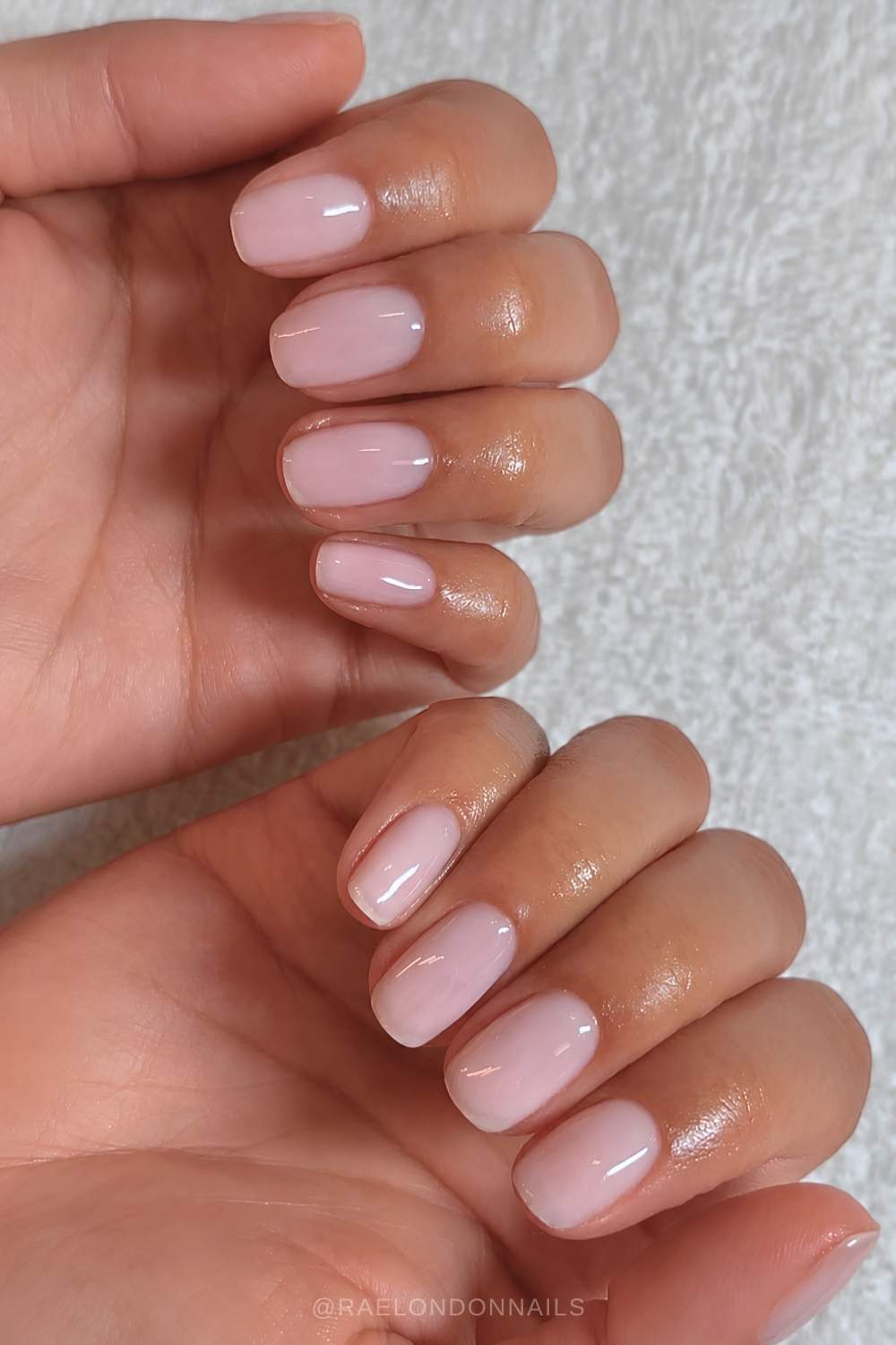 Versatile Short Oval Sheer Pale Pink — Bubble Bath Nails