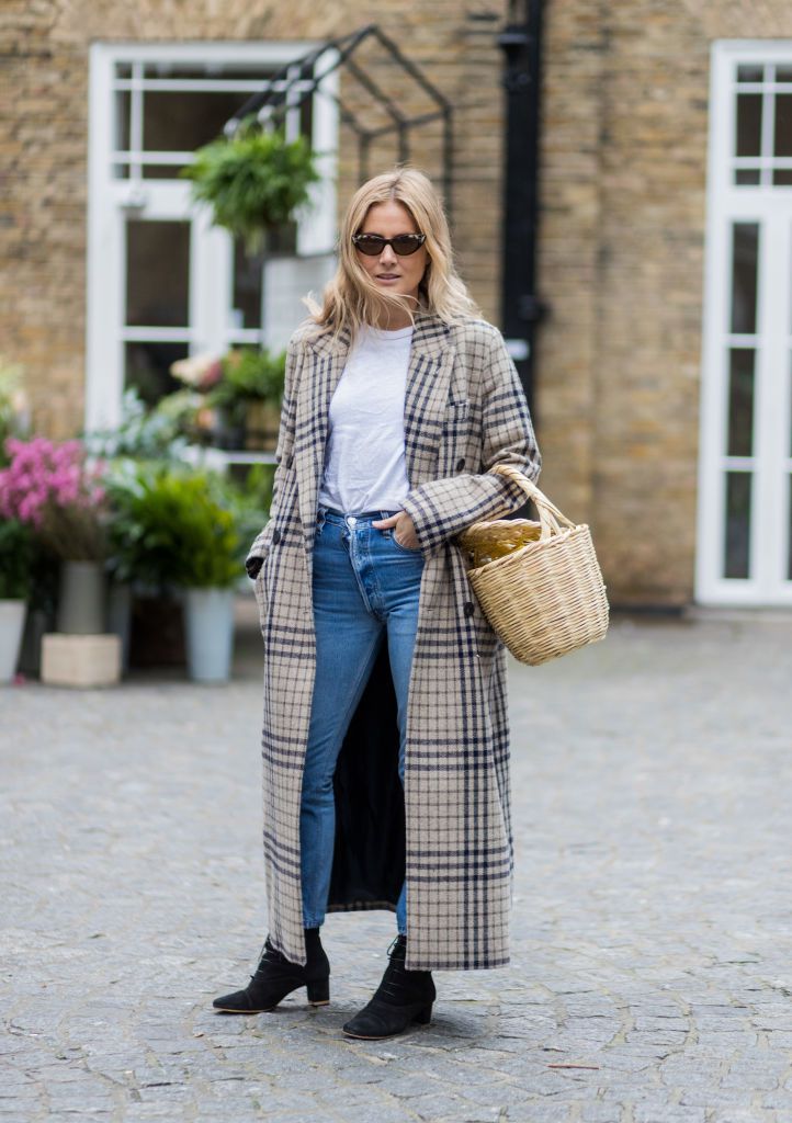 Plaid Coat with Slim-Fit Jeans for Chic Casual Style Plaid Coat with Slim-Fit Jeans for Chic Casual Style — London Outfits