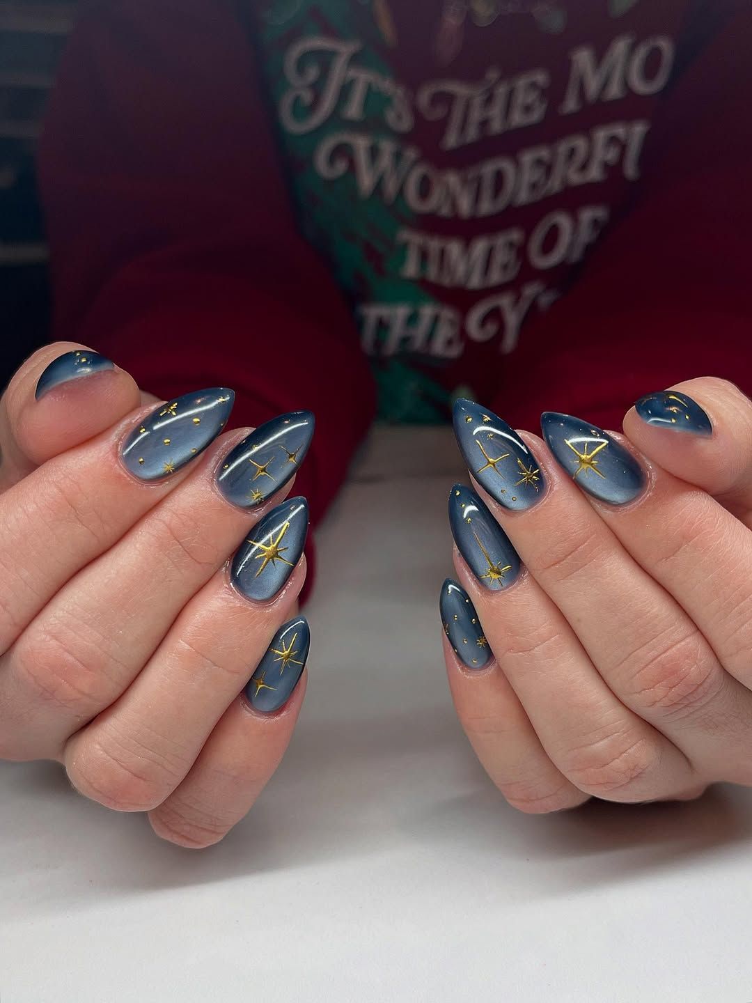 Dark Blue Constellation Cat Eye Dark Blue Constellation Cat Eye — Cat Eye Nails