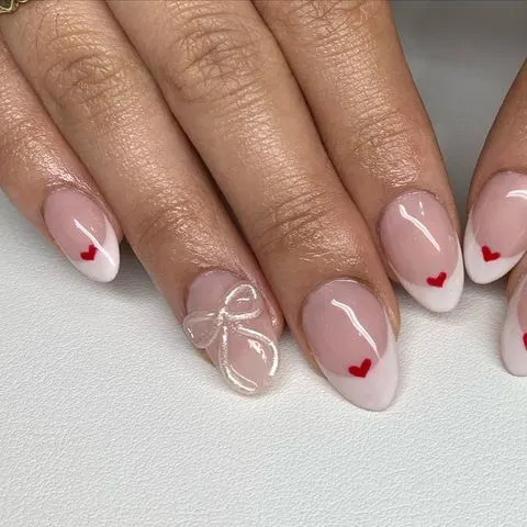 Romantic Valentine S Day Visual Idea — Builder Gel Nails