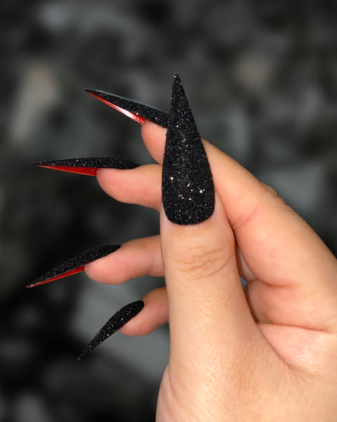 Bloody Red Swirl Gradient Stiletto Nails Bloody Red Swirl Gradient Stiletto Nails — Red and Black Nails