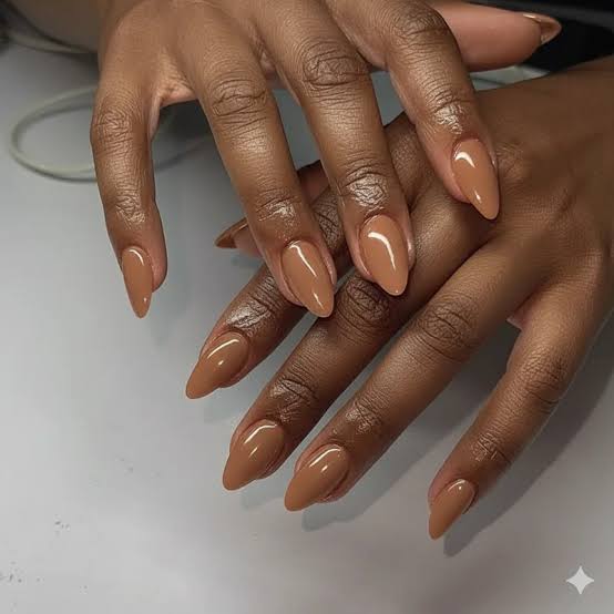 Medium Brown Warm Undertones Glossy Medium Brown Warm Undertones Glossy — Nails for Brown Skin
