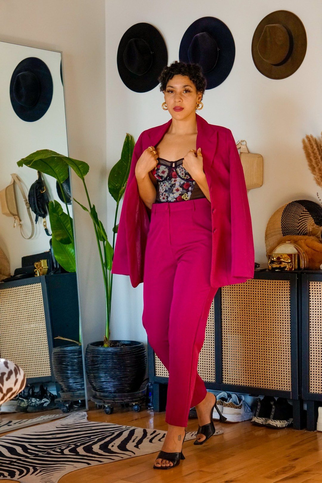 Bold Statement: Fuchsia Blazer and Tailored Trousers Bold Statement: Fuchsia Blazer and Tailored Trousers — Aesthetic Outfits