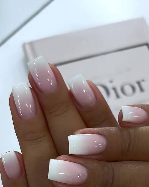 Medium Square Seamless French Ombre Medium Square Seamless French Ombre — French Ombre Nails