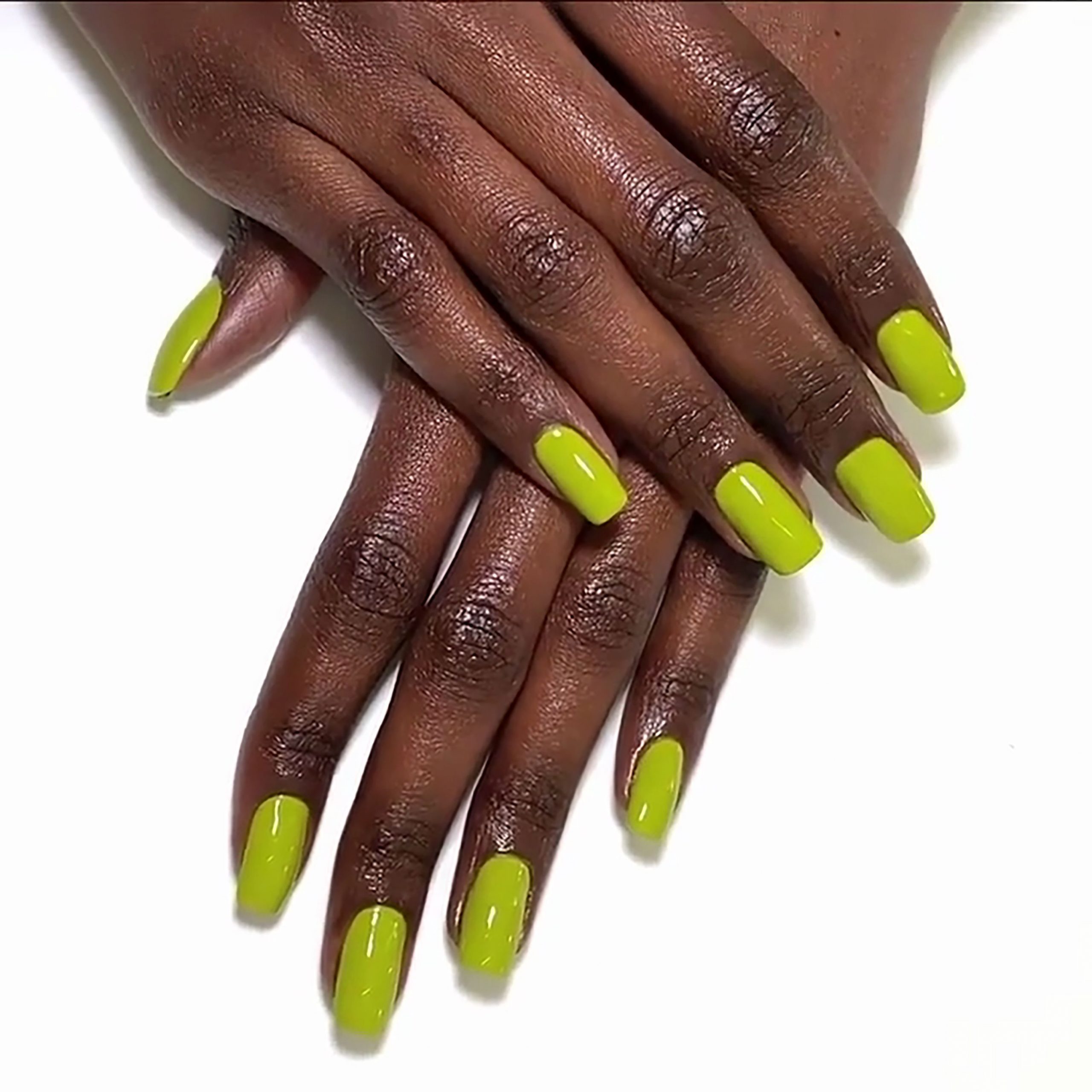 Vibrant Saturated Lime Green Visual Idea — Nail Colors