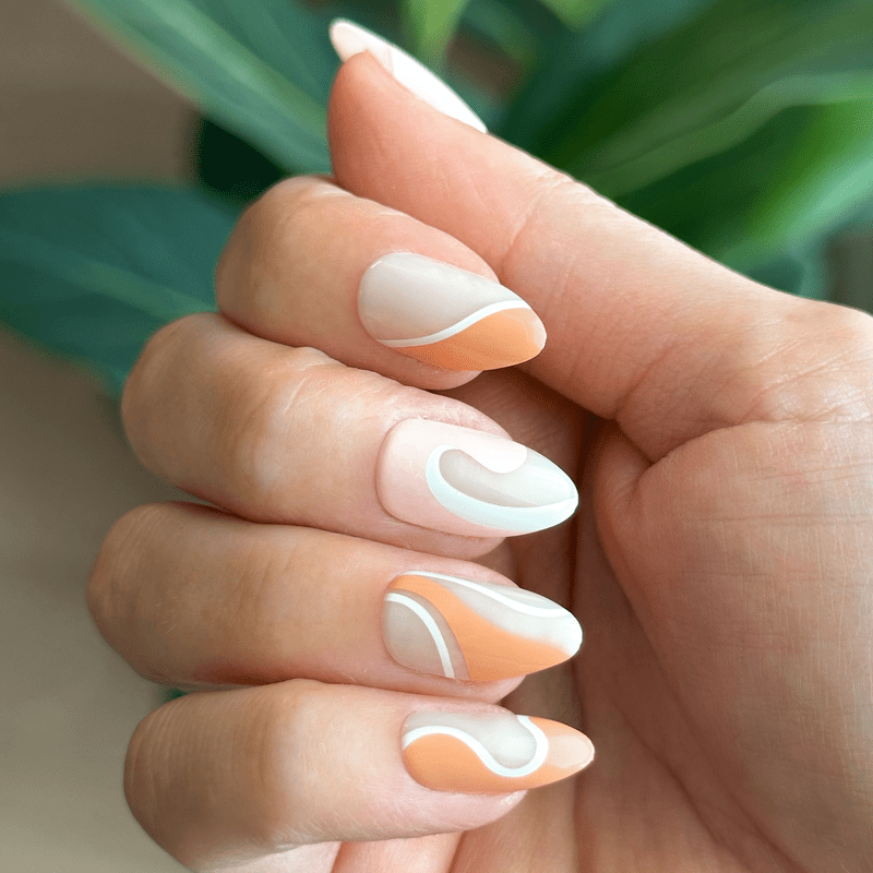 Subtle Grey Accent Swirls Subtle Grey Accent Swirls — Swirl Nails