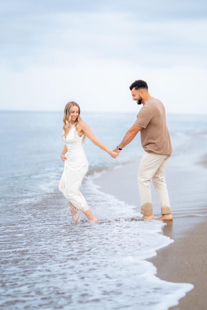 Barefoot Beach Engagement: Silk Slip Dress Barefoot Beach Engagement: Silk Slip Dress — Engagement Photo Outfits