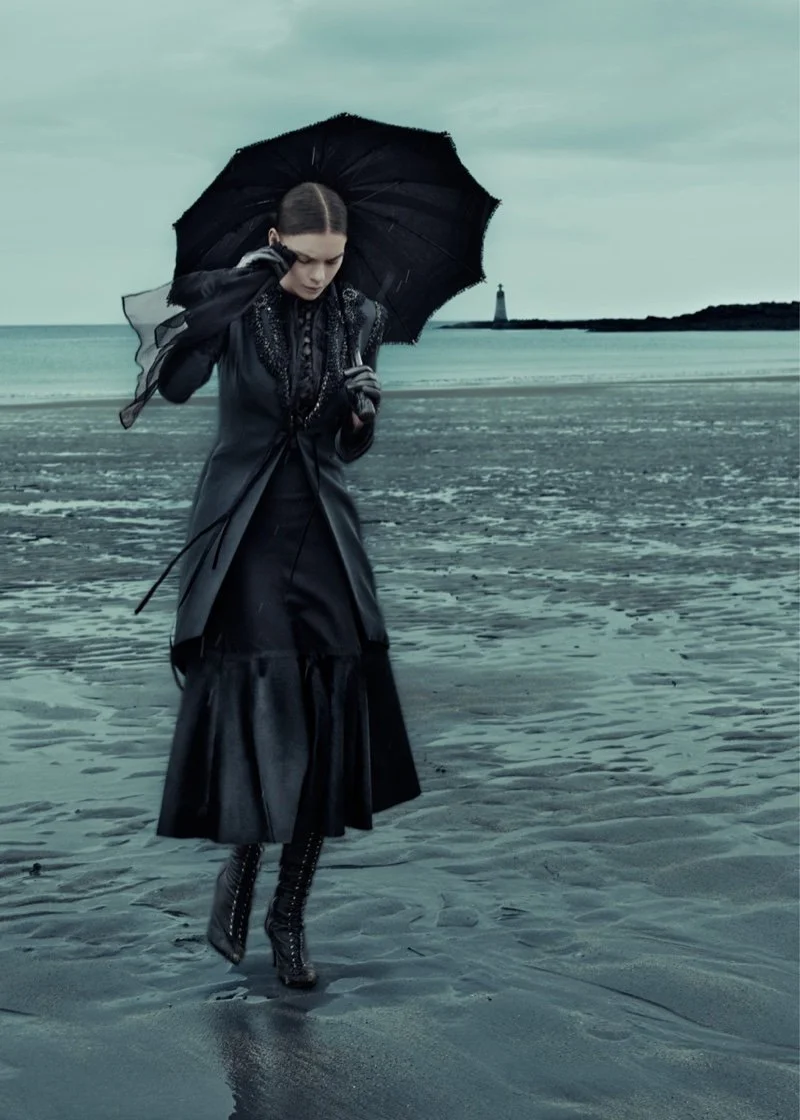 Dramatic Black Coat Ensemble for Gothic Elegance — Goth Outfits