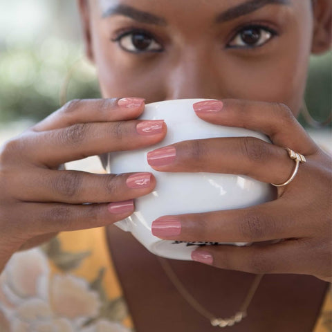 Muted Rose Pink Short Square Nails Muted Rose Pink Short Square Nails — Nails for Brown Skin