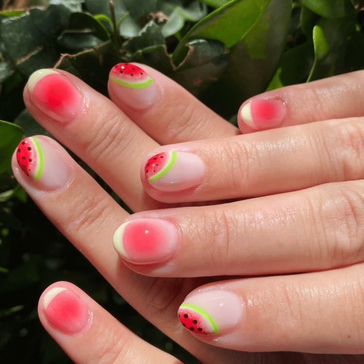 Glossy Jelly-Like Visual Idea — Airbrush Nails