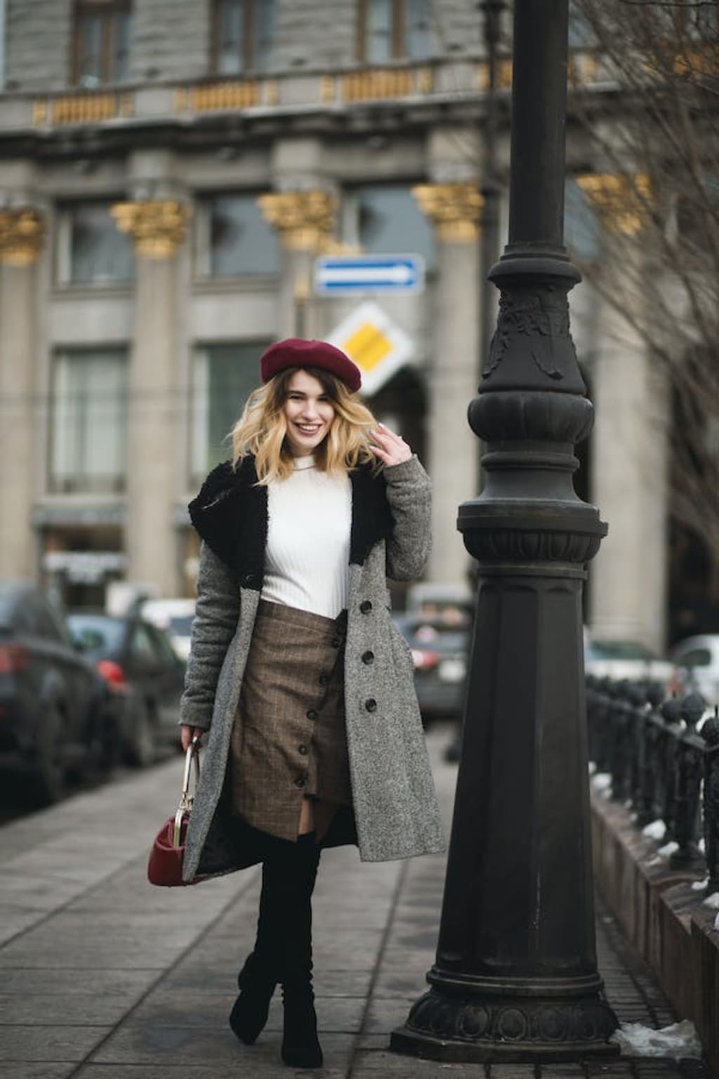 Wool Blend Coat and A-line Skirt for Autumnal European Exploration Wool Blend Coat and A-line Skirt for Autumnal European Exploration — Europe Outfits