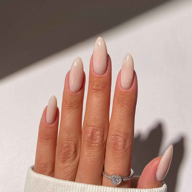 Sheer Pale Peach Nude Nails Sheer Pale Peach Nude Nails