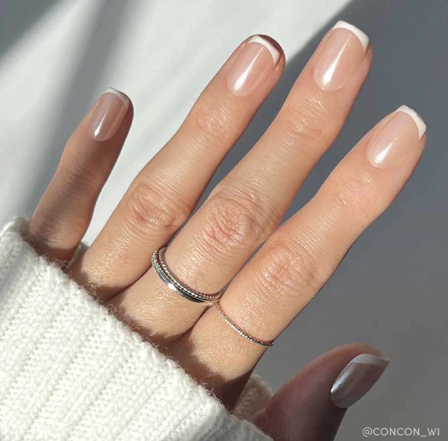 French Tips On All Visible Nails Visual Idea French Tips On All Visible Nails Visual Idea — Short Nails