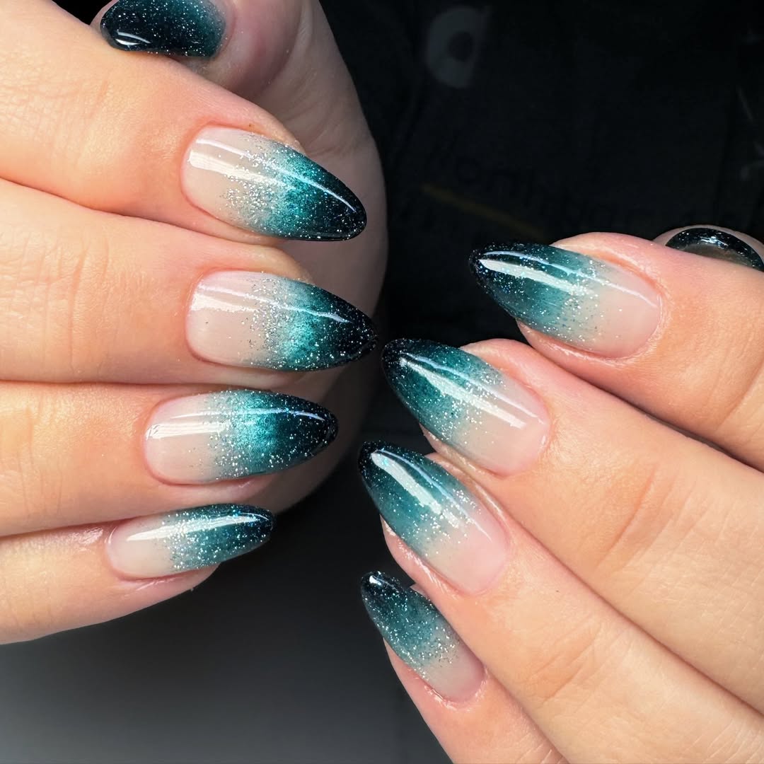 Baby Blue to White Glossy Ombre Baby Blue to White Glossy Ombre — Ombre Nails
