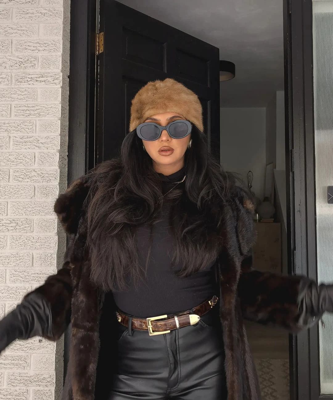 Dramatic Fur Coat with Matching Hat Dramatic Fur Coat with Matching Hat — Mob Wife Outfits
