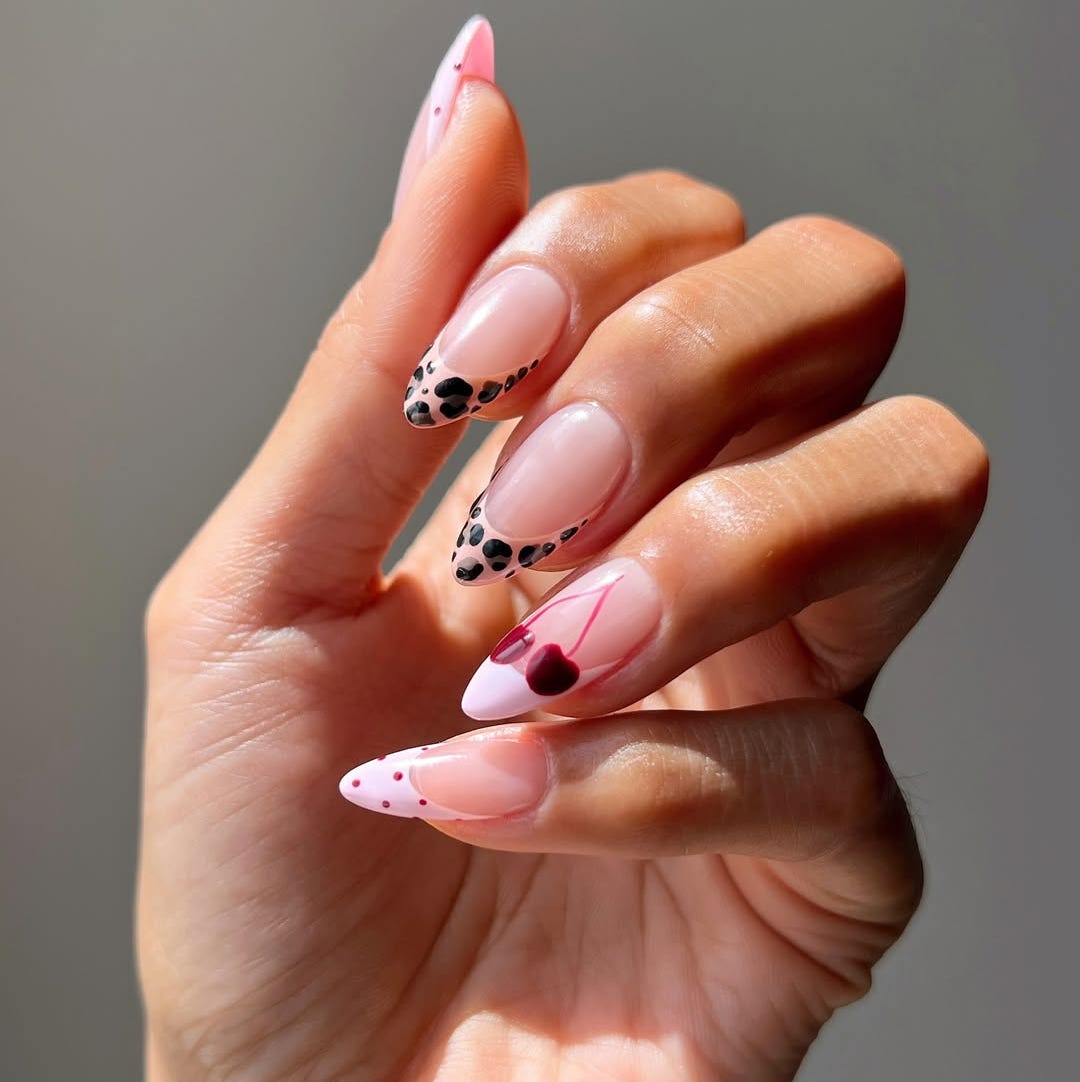 Pastel French Tips Silver Glitter Accent Pastel French Tips Silver Glitter Accent — Birthday Nails
