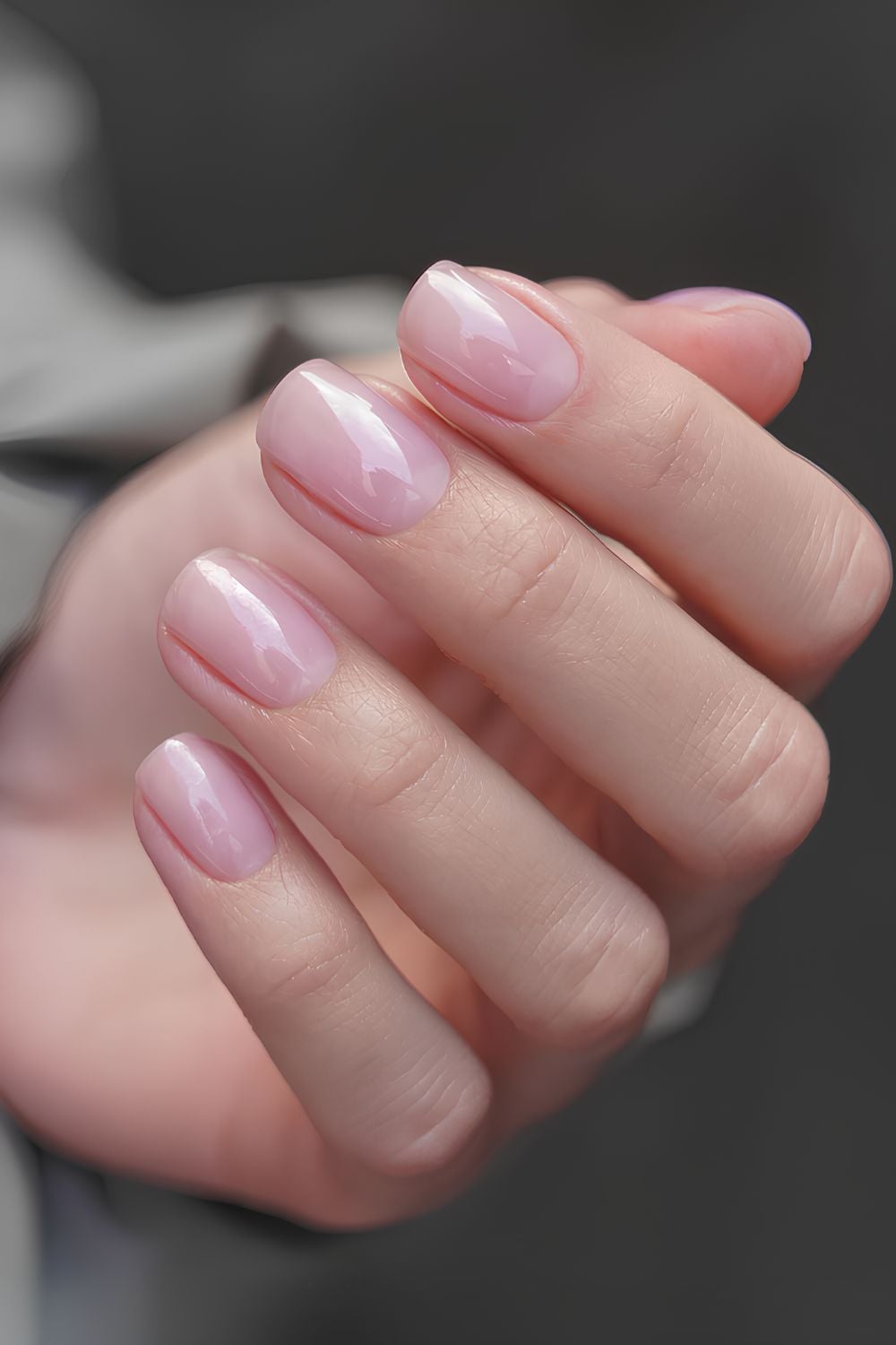 Clean Girl Aesthetic Short Oval Pink — Bubble Bath Nails