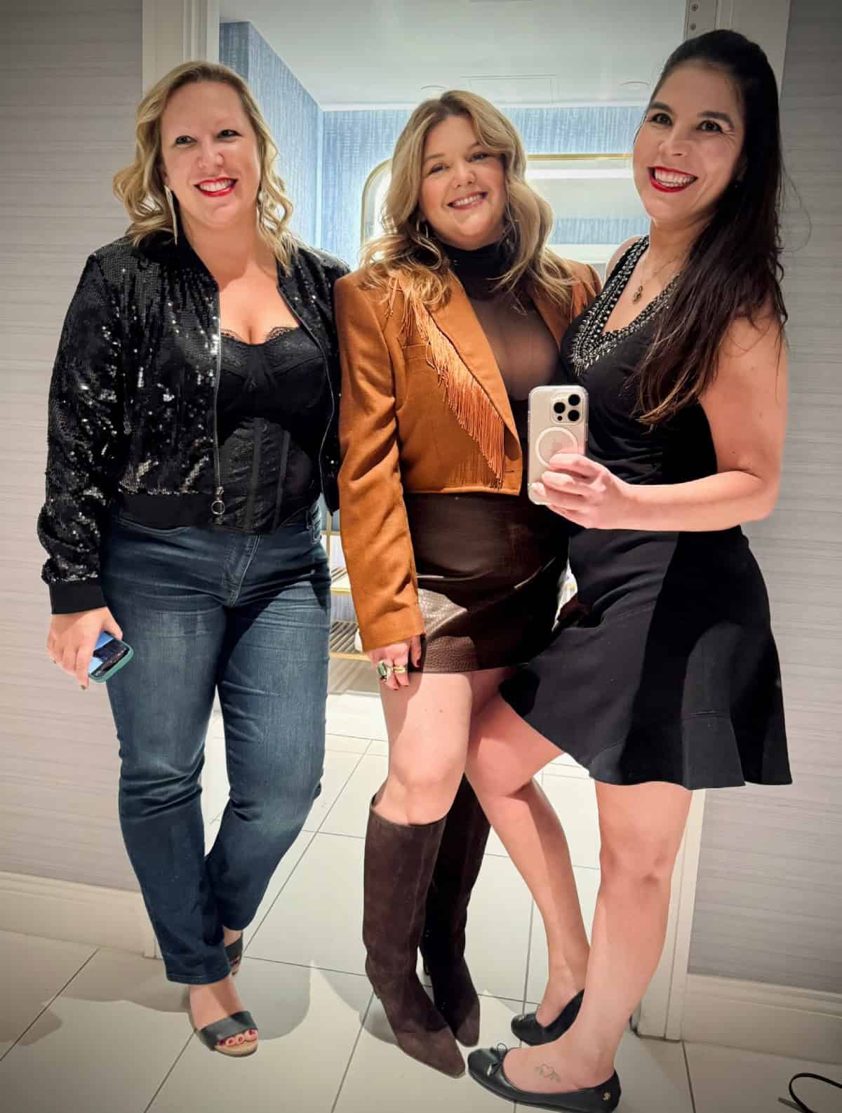 Glamorous Vegas Night Out: Sequin Jacket and Corset — Vegas Outfits