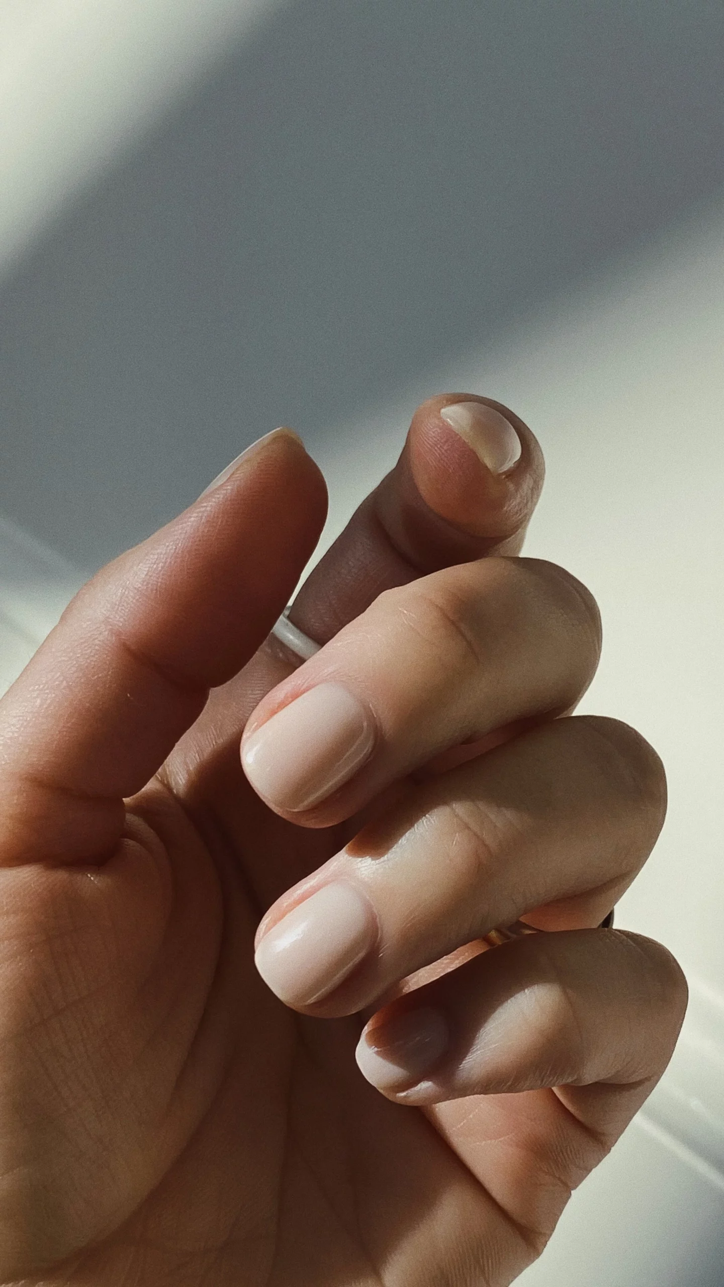 Sheer Nude Short Round Nails Sheer Nude Short Round Nails — Neutral Nails