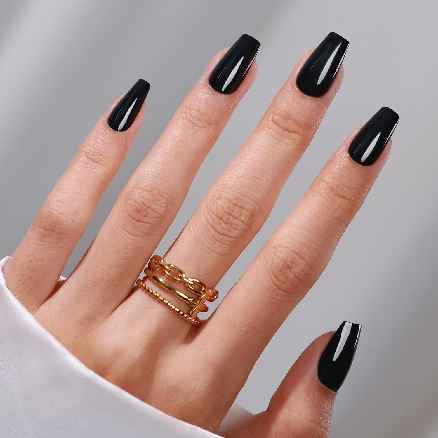 Medium Coffin Visual Idea Medium Coffin Visual Idea — Black Nails
