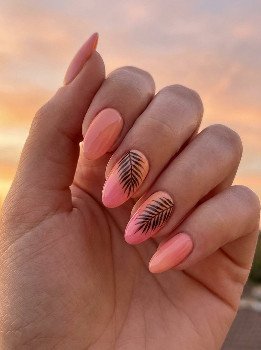 Tropical Summer Visual Idea Tropical Summer Visual Idea — Coral Nails