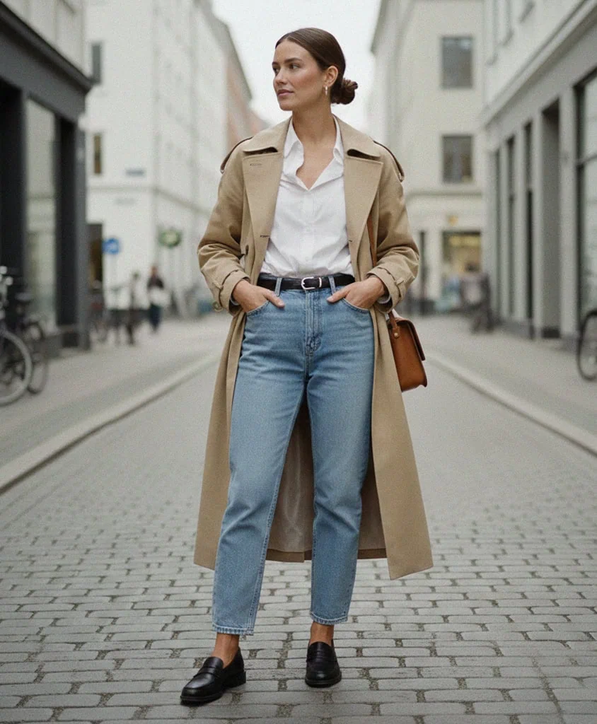 Classic Beige Trench Coat for Timeless Appeal Classic Beige Trench Coat for Timeless Appeal — Scandinavian Outfits