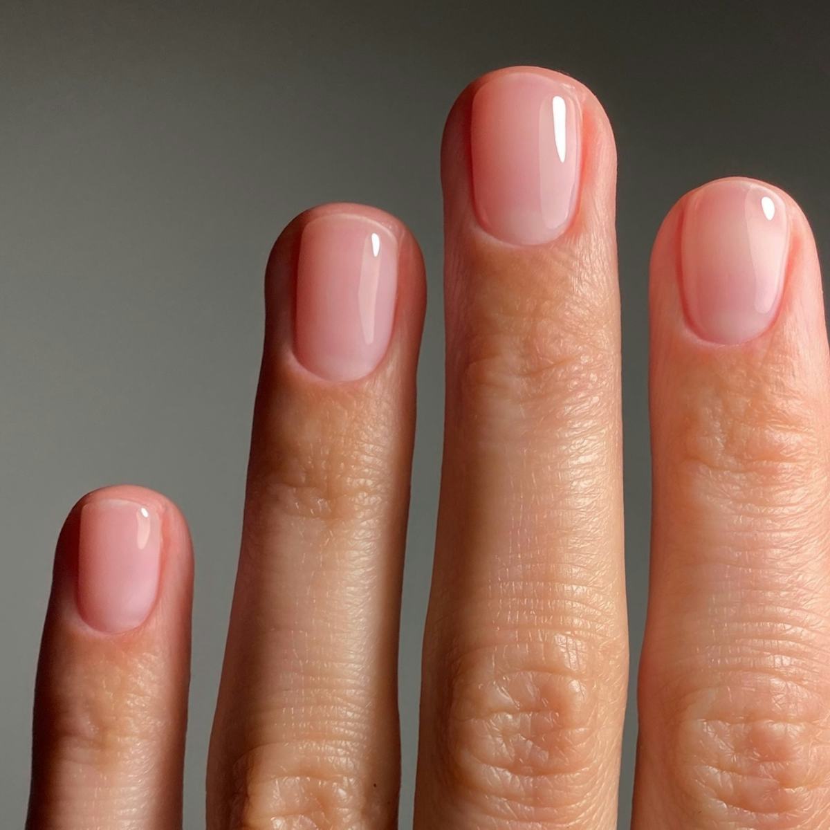 Natural Rounded Square Milky Pink — Bubble Bath Nails