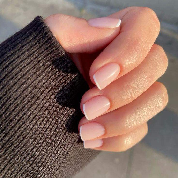 Classic White French Tips Visual Idea Classic White French Tips Visual Idea — Micro French Nails