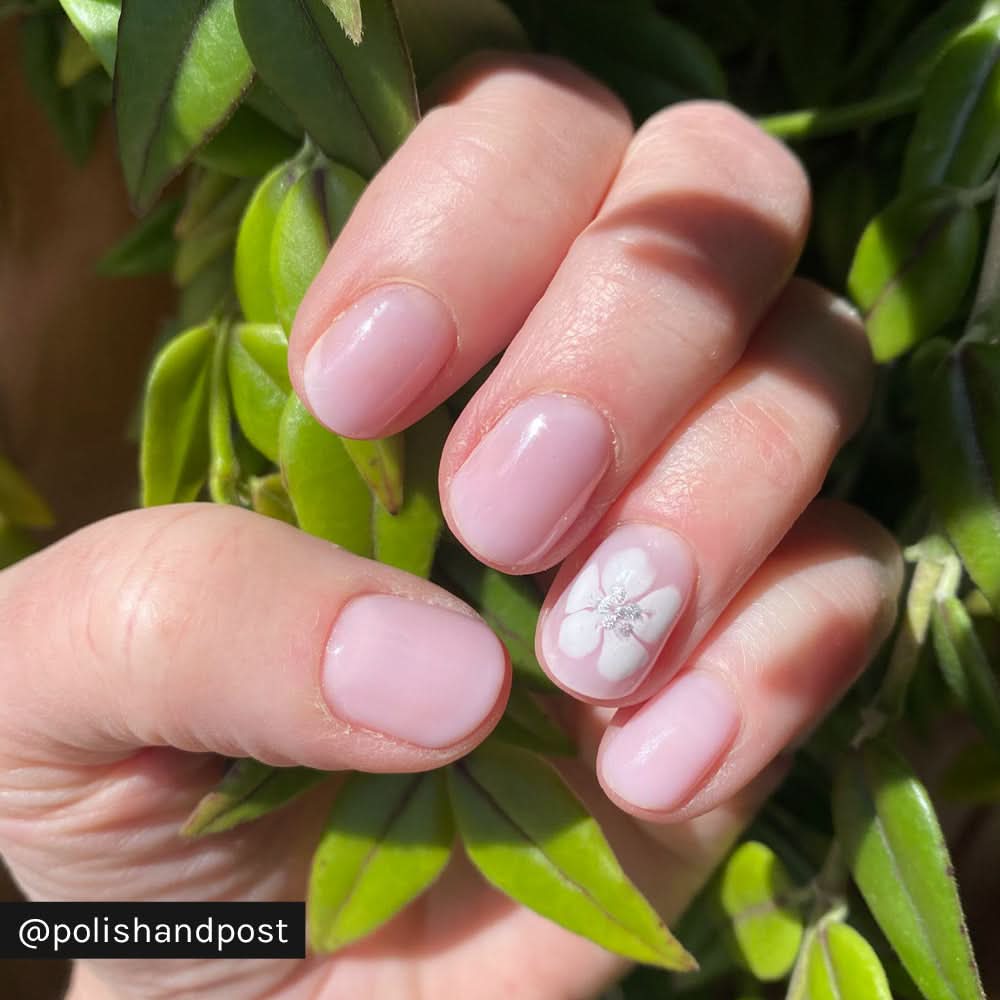 Spring Feminine Visual Idea — Builder Gel Nails