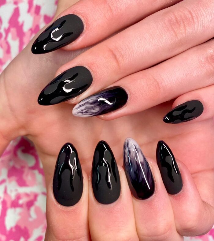 Matte And Glossy Visual Idea Matte And Glossy Visual Idea — Black Nails