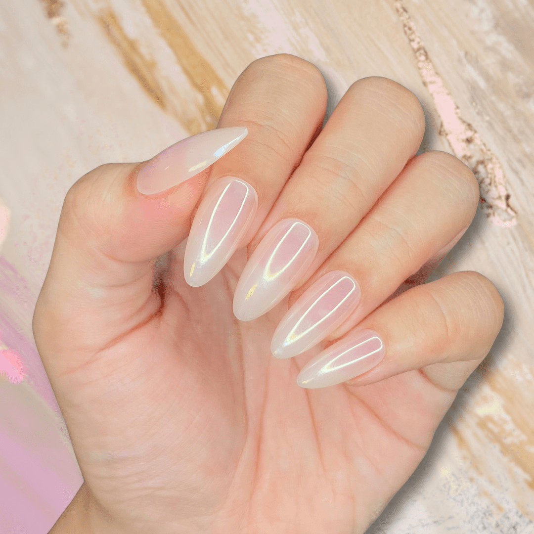 Pale Nude Pearlescent Glazed Nails Pale Nude Pearlescent Glazed Nails — Nude Nails