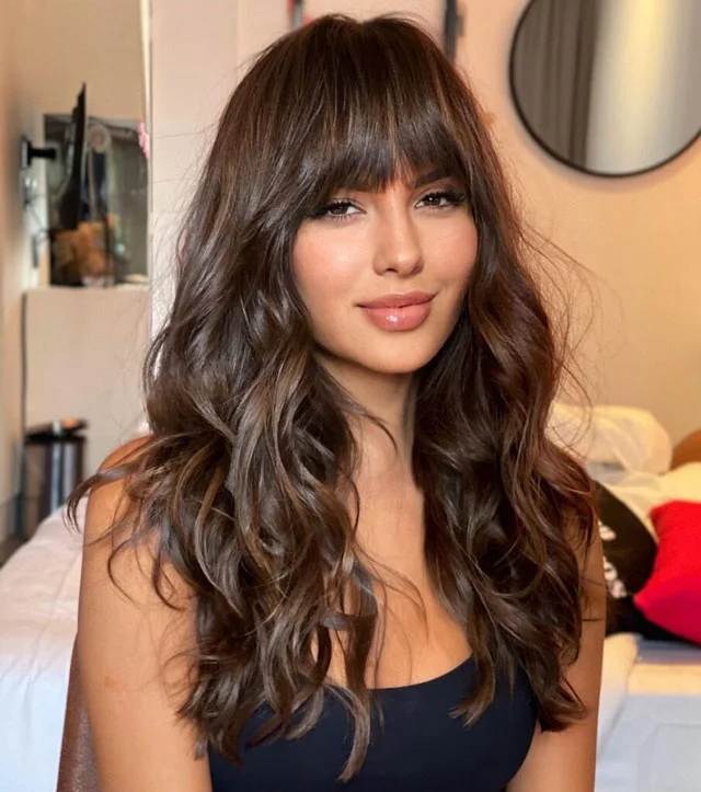 21 Birkin Bangs for Long Hair to Refresh Your Look