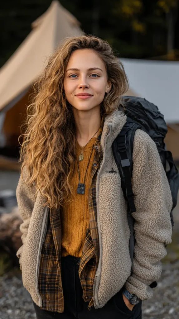Layered Textures for a Cozy Outdoor Feel Layered Textures for a Cozy Outdoor Feel — Camping Outfits